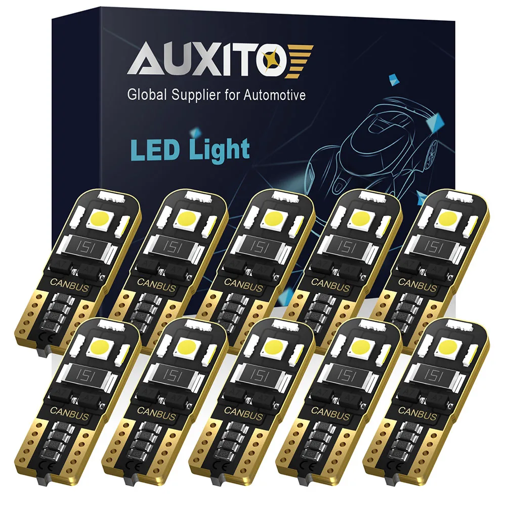 10vnt/daug W5W LED T10 Canbus Auto Licenciją Plokštelės Lemputės, Skirti 