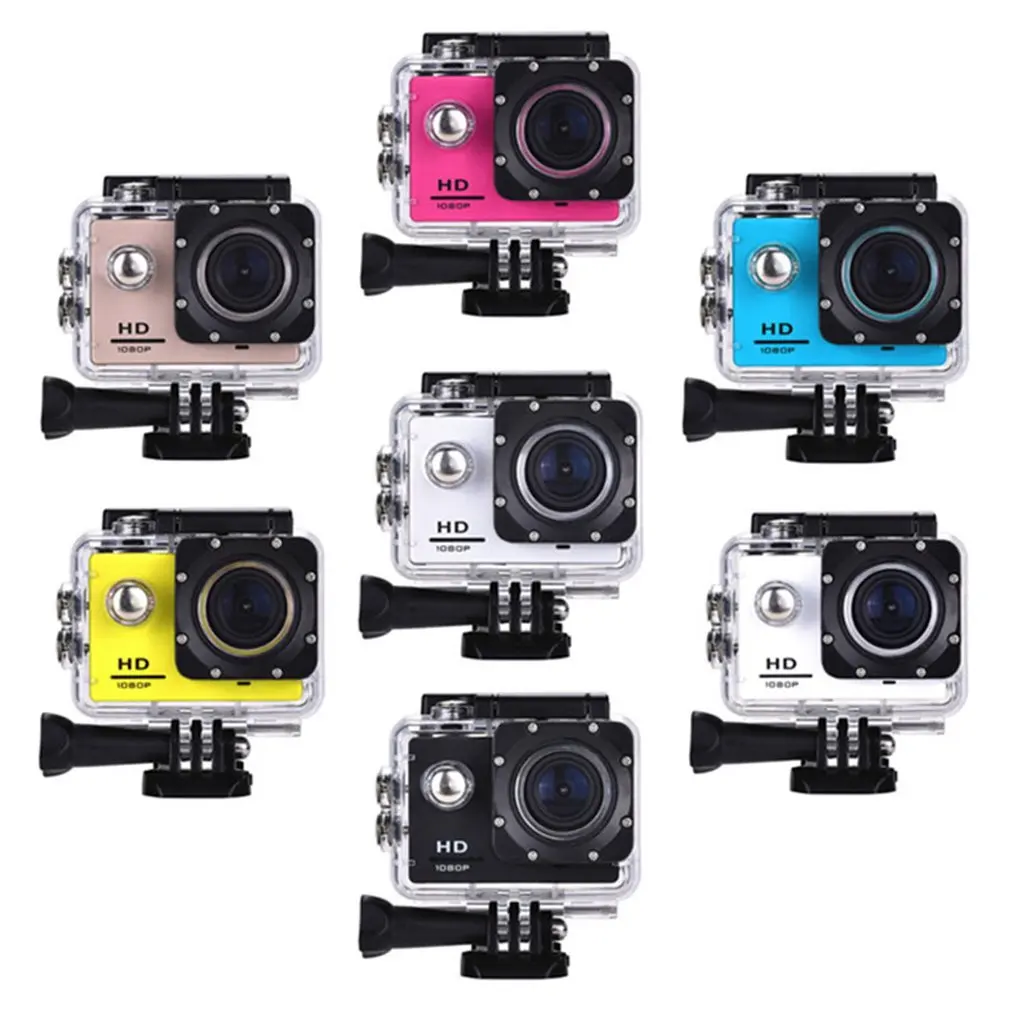 Veiksmo Kamera Plastiko 30M atsparus Vandeniui, Eikite Pro, Nardymas, Sporto Mini Dv 1080P Vaizdo Kamera, Dviračių Šalmas Automobilių Dvr Kamera