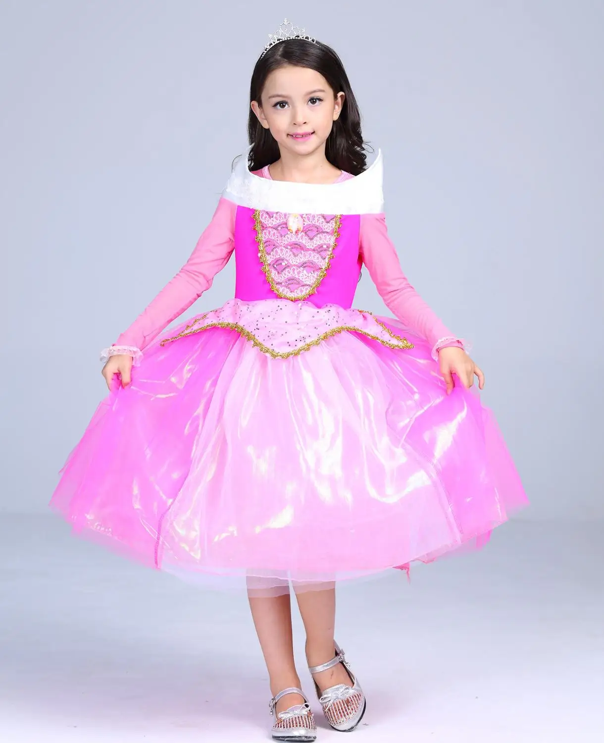Mergina Helovyno Cosplay Miegančioji Gražuolė Princesė Suknelės Kalėdų Kostiumas Vaikams Vaikų Mergaitė Grupė Dress Drabužiai