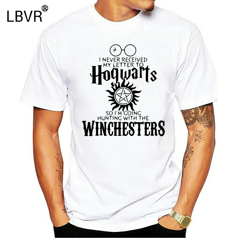 2019 Prekės Antgamtinių Aš Niekada Gavo Mano Laišką Hogvartso, Todėl Jiems Medžioklė Su Winchesters T-Shirt Marškinėliai