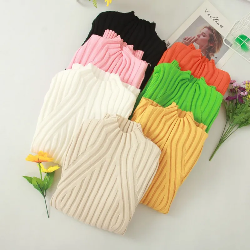 Moterys, Rudenį, Pavasarį Korėjos Versija Ilgomis Rankovėmis Laisvas Megztinis Moterims Slim 7 Spalvų Megztinis Juodas Dugno Megztinis