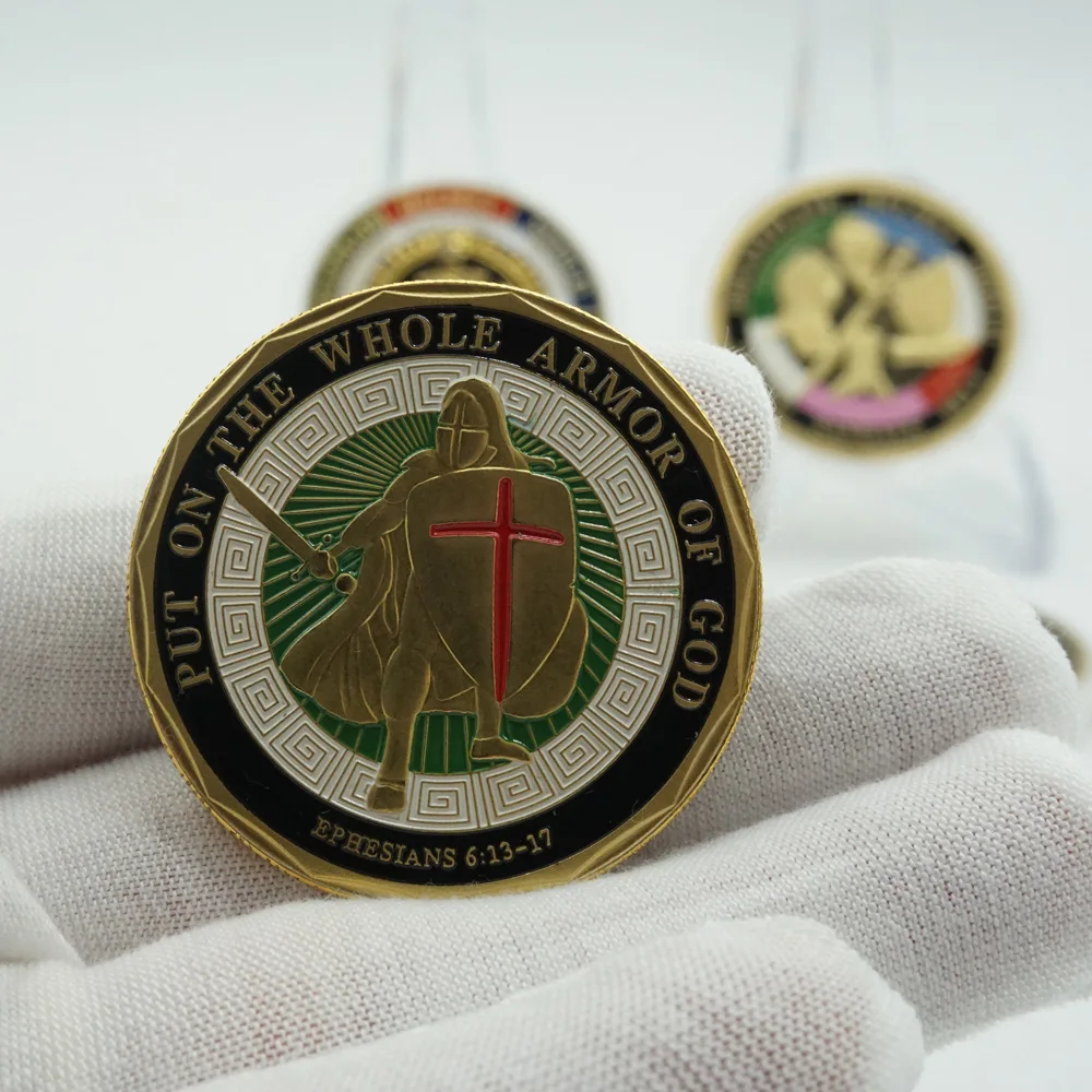 Karinis Iššūkis Monetos Gvardijos karių atminimo medalis Įdėti Į Visą Dievo Šarvai Atminimo Dovana Monetas