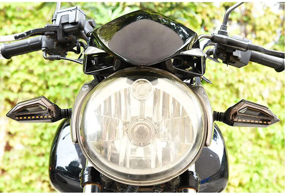 LED Motociklo Posūkio Signalo Žibintai 12V Indikatorius Moto Clignotant Indikatorių DRL Lempos Kawasaki Z750 Z750R Z750S R S Z800 Eversion