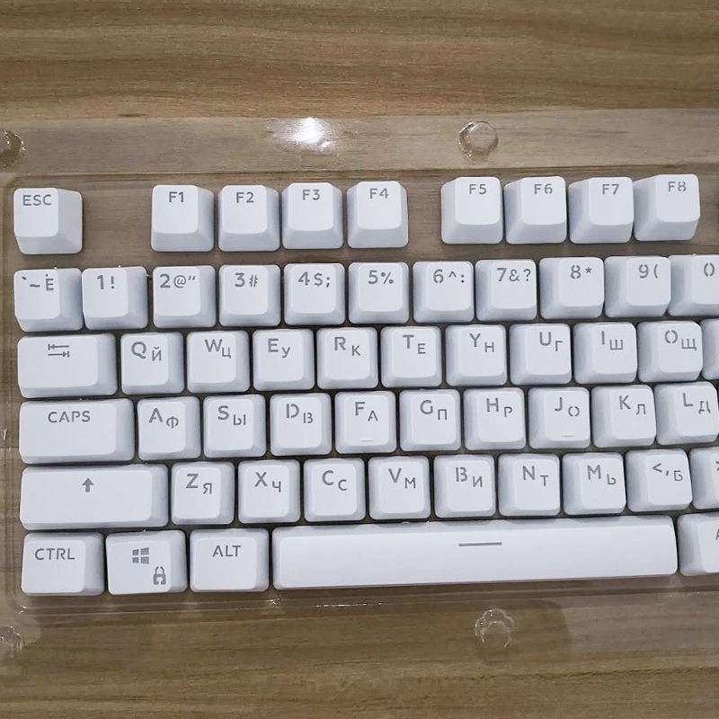 104 Keyscaps ABS rusų/PBT anglų Languag Keycaps Įvairių Cherry MX Mechaninė Klaviatūros Klavišą Bžūp Jungikliai