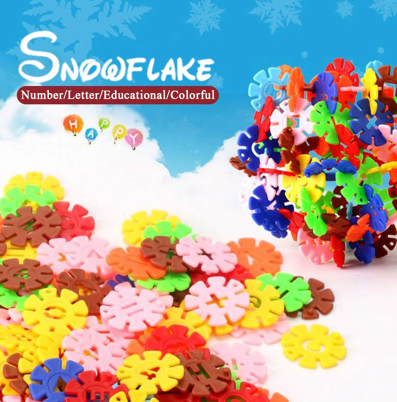 100/200/400pcs Montessori Snaigės Blokai Žaislas Plytų Sniego 