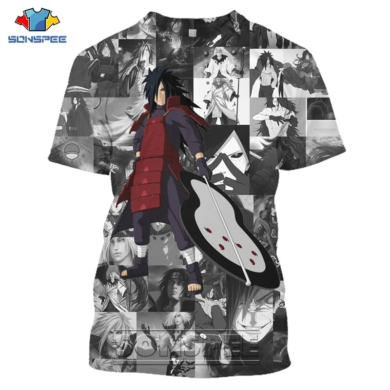 Anime Naruto Uchiha Madara Harajuku marškinėlius Berniukų, Mergaičių Jaunimo Viršuje Tees Vyrai Moterys T-shirt 3D Spausdinimo Drabužiai pati Hip-hop t-shirt