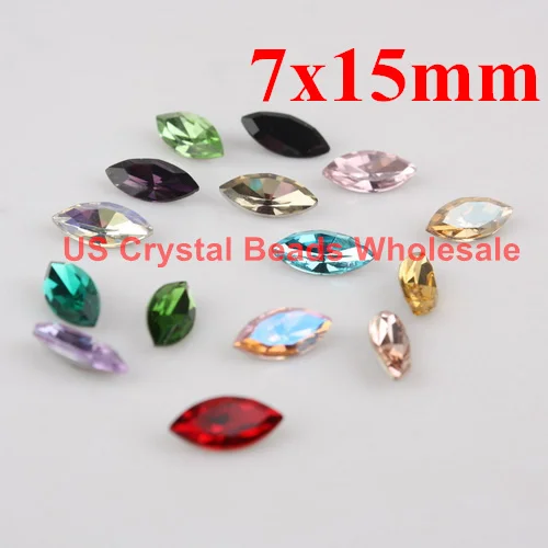 Didmeninė 100vnt/daug AAA AUKŠČIAUSIOS kokybės 7x15mm markizė kristalų išgalvotas akmenys colorur F0101-0122 Nemokamas pristatymas
