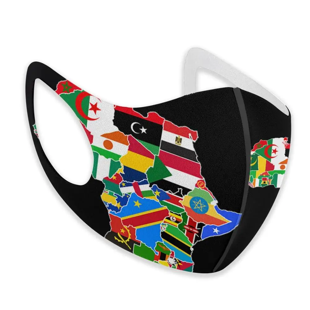 Afrikos Žemėlapis Afrikos Meno Grafinis Tėvynės Pasididžiavimas Dovanos burnos kaukę, daugkartinio naudojimo vaikams Dulkėms Burnos Kaukę masque prancūzija drapeau