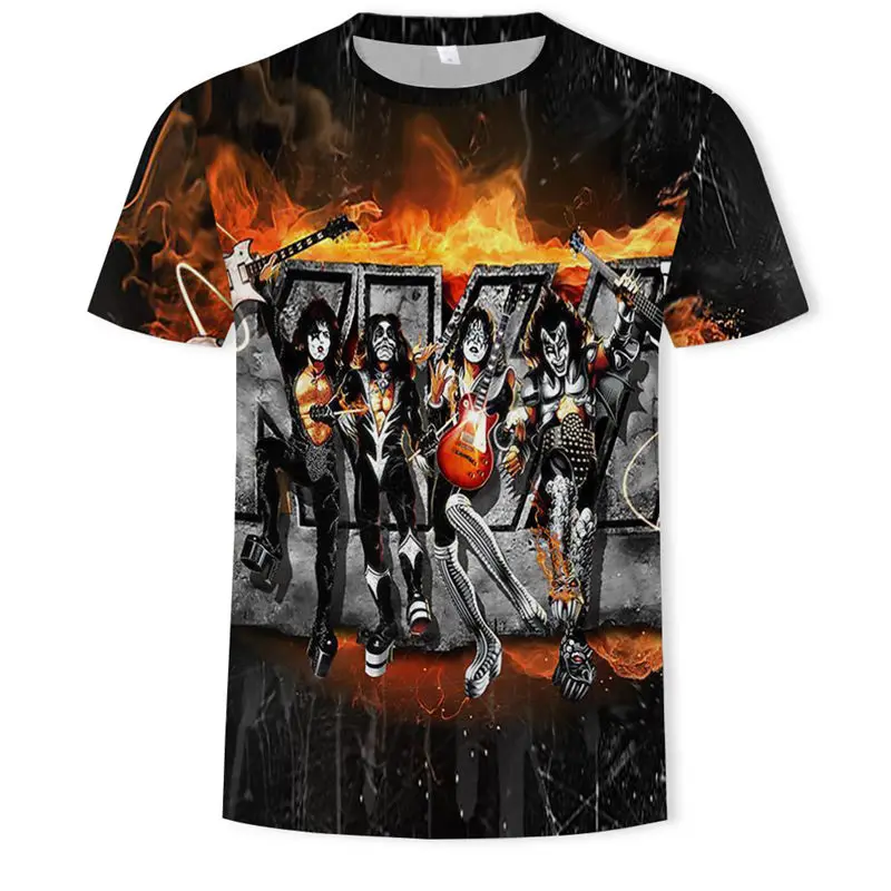 BUČINYS Sunkiosios Muzikos Cool Classic Rock Band Kaukolės galvą, t-marškinėliai Mados Rocksir Marškinėliai Vyrams 3D T-Shirt DJ Marškinėlius vyriški Marškiniai