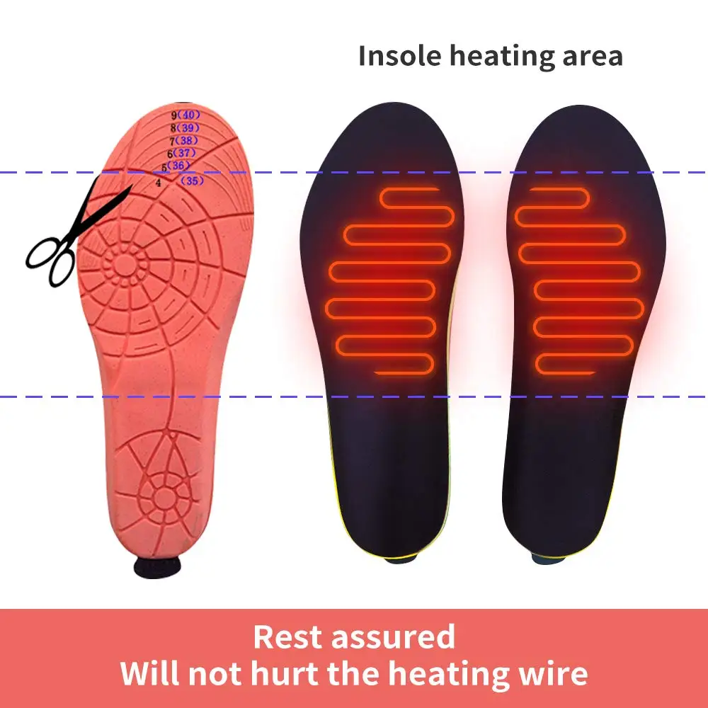 Medžioklės USB Šildomos Batų Vidpadžiai Elektros Koja Atšilimo Trinkelėmis Kojų Šilčiau Kojinių Padas Mat Žiemos Lauko Sporto Šildymo Vidpadžiai