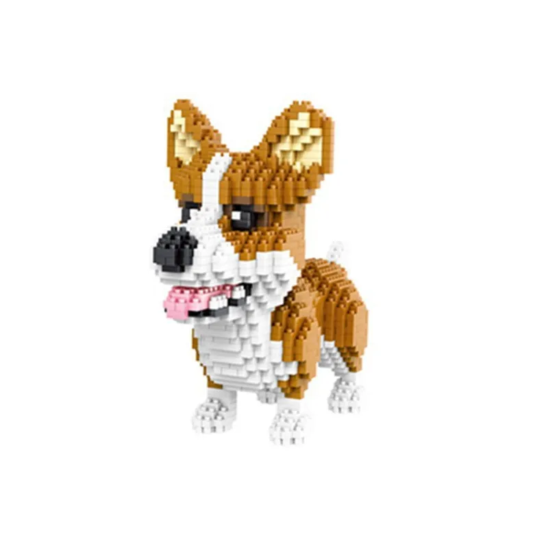 Micro Diamond Mažų Dalelių Surinkimas, Gyvūnų Augintinių Mielas Animacinių filmų Šunys modelių Kūrimo 3D Gyvūnų Blokai Haskių Šunų Shiba Inu