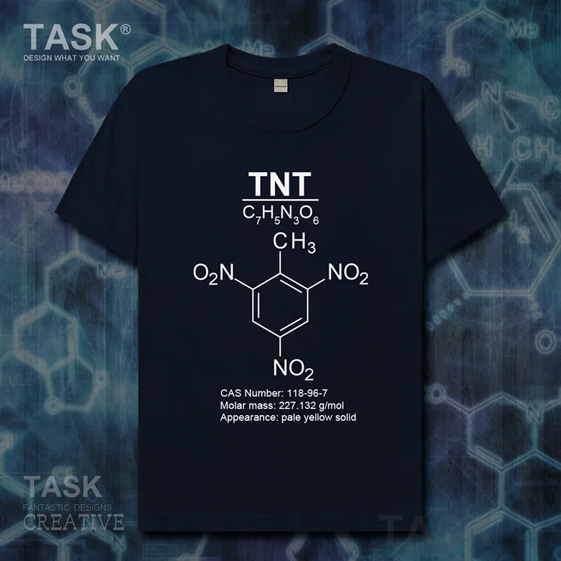 Sprogimo TNT Molekulinė Formulė Chemija Tema marškinėliai naujas Viršūnes t shirt mens drabužius trumpomis rankovėmis Mados summercotton 01