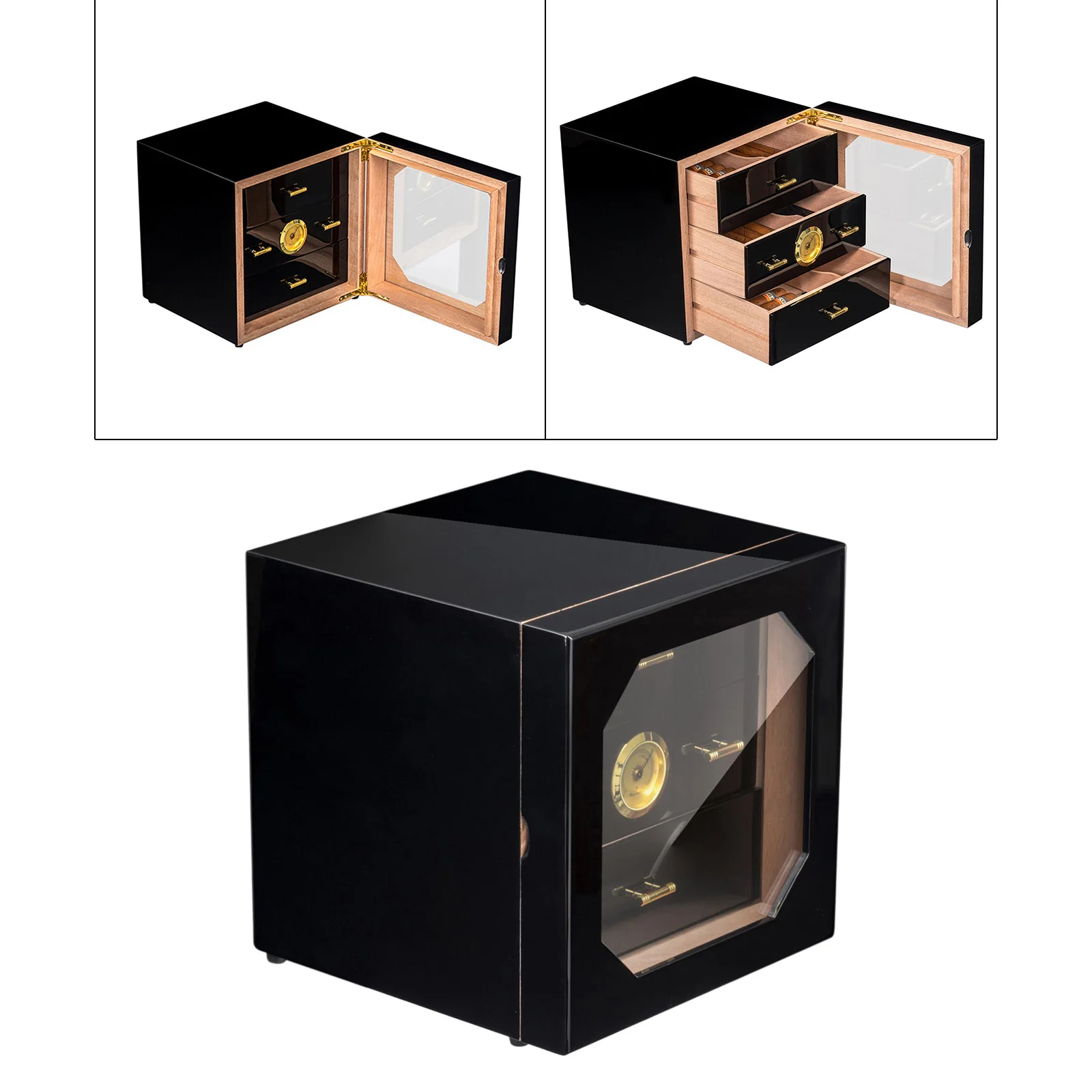Nešiojamų Kedro Cigarų Humidoras Atveju Kelionės Cigarų Dėžutė su Drėgmėmačiu ir Drėkintuvas, Verslo Dovanų