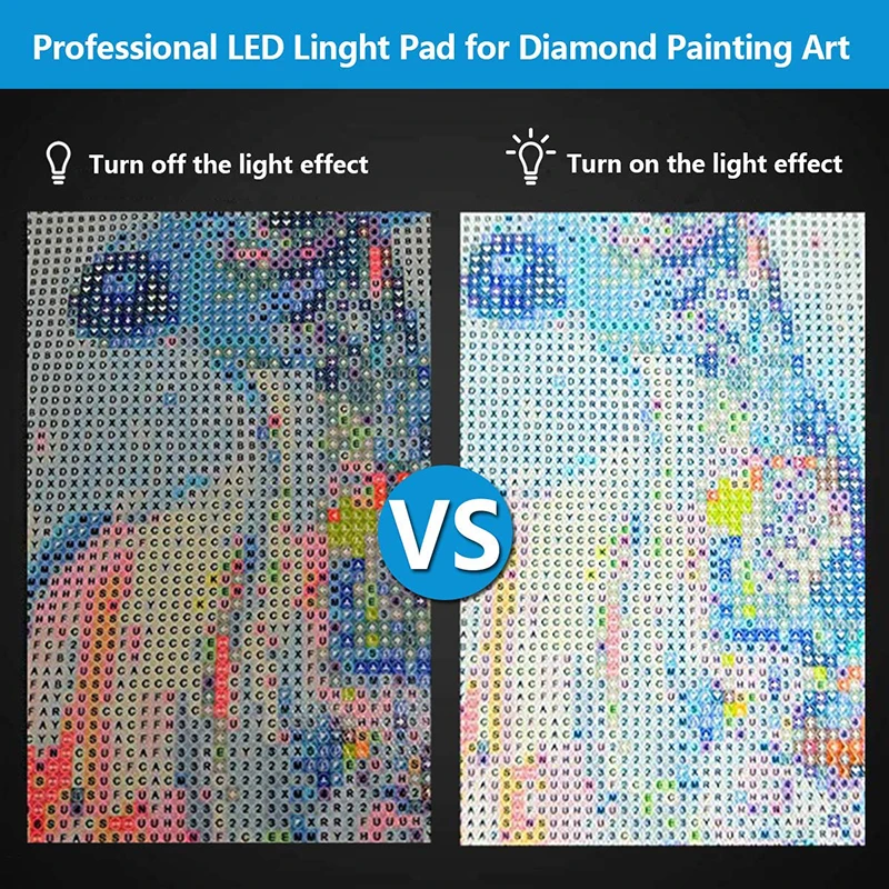 LED Diamond Tapyba Šviesa Trinkelėmis Lightpad Valdybos Diamond Tapyba Priedai, Įrankių Rinkiniai A4 formato Piešimo, Grafikos Tablečių Dėžutė