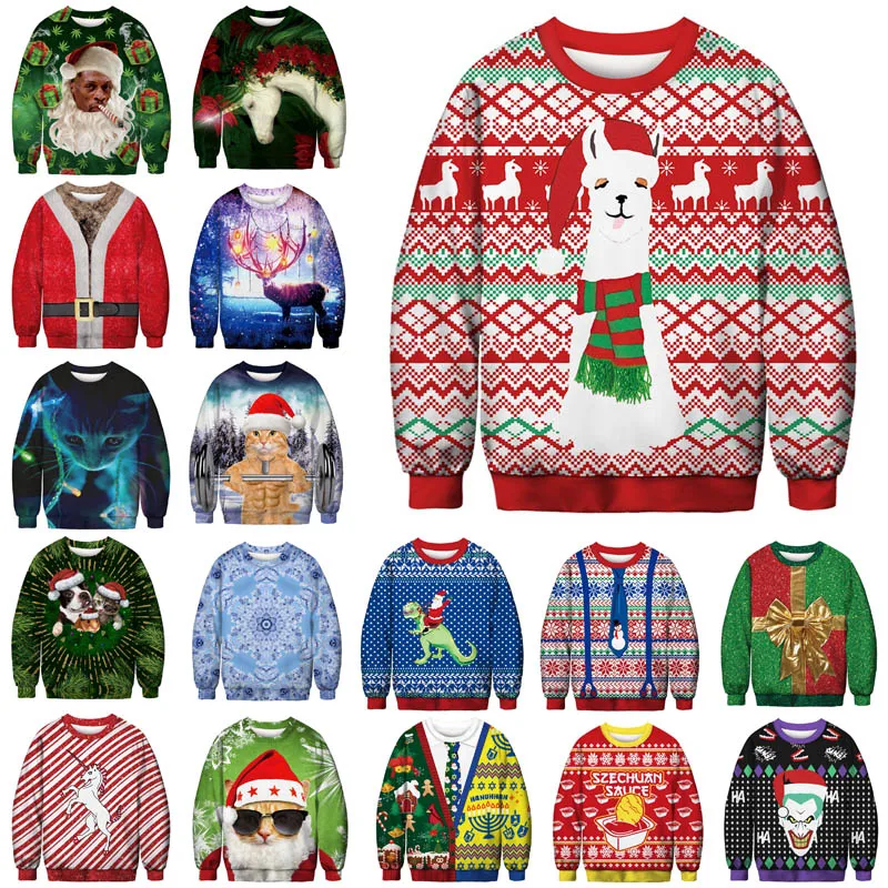 Unisex Vyrų, Moterų 2020 M. Bjaurusis Kalėdų Džemperis Netikrą Plaukų Megztinis Rudenį, Žiemą Viršūnes Drabužių Didmeninės Santa Elf Juokingas Kalėdų