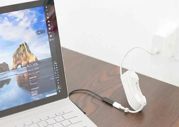 USB Tipo C PD Maitinimo Adapteris Keitiklis Dc Kištukas Įkrovimo Kabelis Laido Microsoft Surface Pro 3 4 5 6 Krovikliu Paviršiaus Eiti