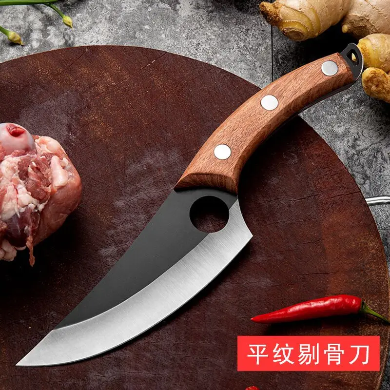 24.5 cm vertus kaltiniai virėjas Tango,Iškaulinėjimas peilis griežinėliais virtuvės peilis, didelis anglies plieno lauko peilis, mėsininko peilis + Odinis