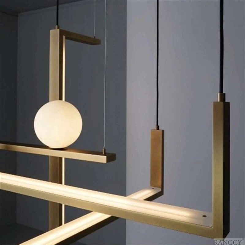 Dizaineris postmodernaus šviestuvo led šviesos prabanga metalo kambarį lempos, valgomasis, miegamasis Šiaurės paprasta, L formos, kabančios lempos