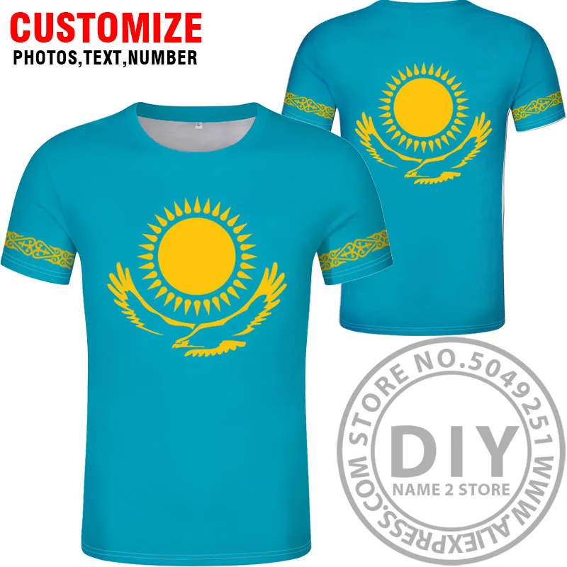 KAZACHSTANO Marškinėliai Pavadinimas Numeris Kaz T-shirt Logotipas Drabužius Print 