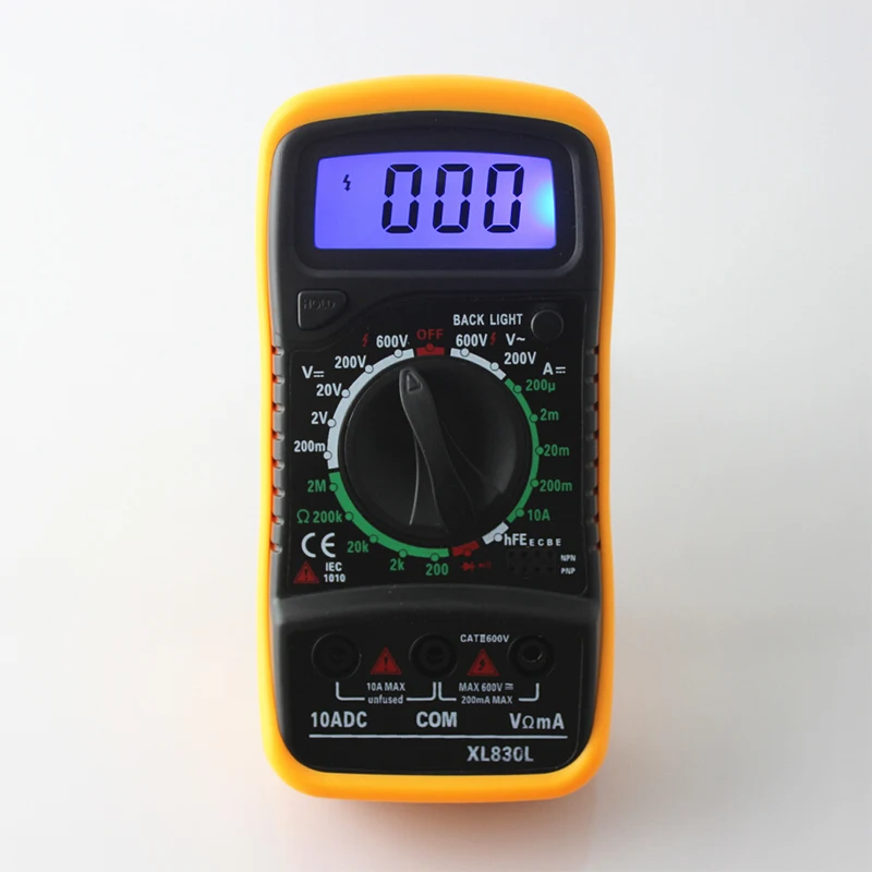 XL830L Kišeninis Skaitmeninis Multimetras Nešiojamų AC/DC Ammeter Voltmeter Ohm Įtampos Testeris, Matuoklis Multimetro LCD Apšvietimas