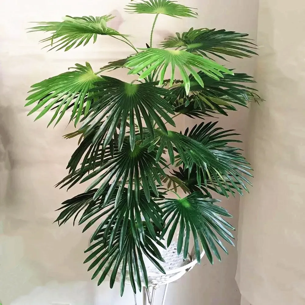 78cm18 Lapų Dirbtinės Didelių Palmių Šakos Žalios Didelis Padirbtų Augalų Plastiko Banyan Tree Hotel Kambarį Kalėdinis Namų Dekoras