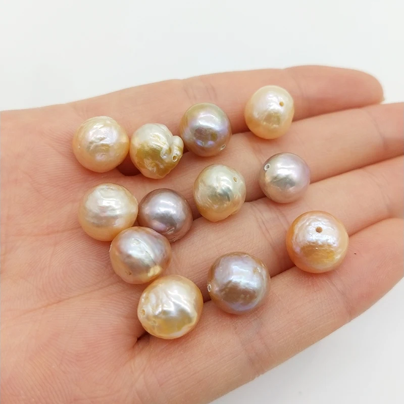Shuangsheng Natūralių Gėlavandenių Perlų Karoliukus, 9-11mm spalvotų Aukštos Kokybės Punch Prarasti Karoliukų, skirta 