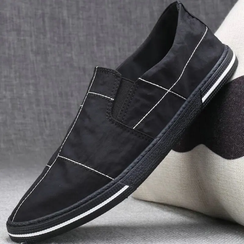 Naujas Soft Vyrų mokasīni, batai, vyriški Vulkanizuotos batai Patogus, Kvėpuojantis Drobė batai vyriški Butas batai A23-26