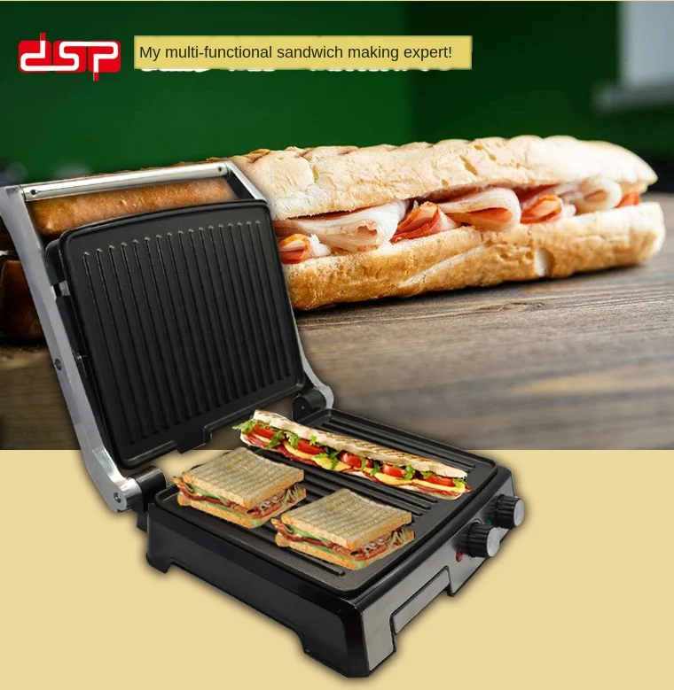 220V namų reguliuojama temperatūra panini sumuštinis su mašina, grilis grilis kepsnys mašina kepti panini