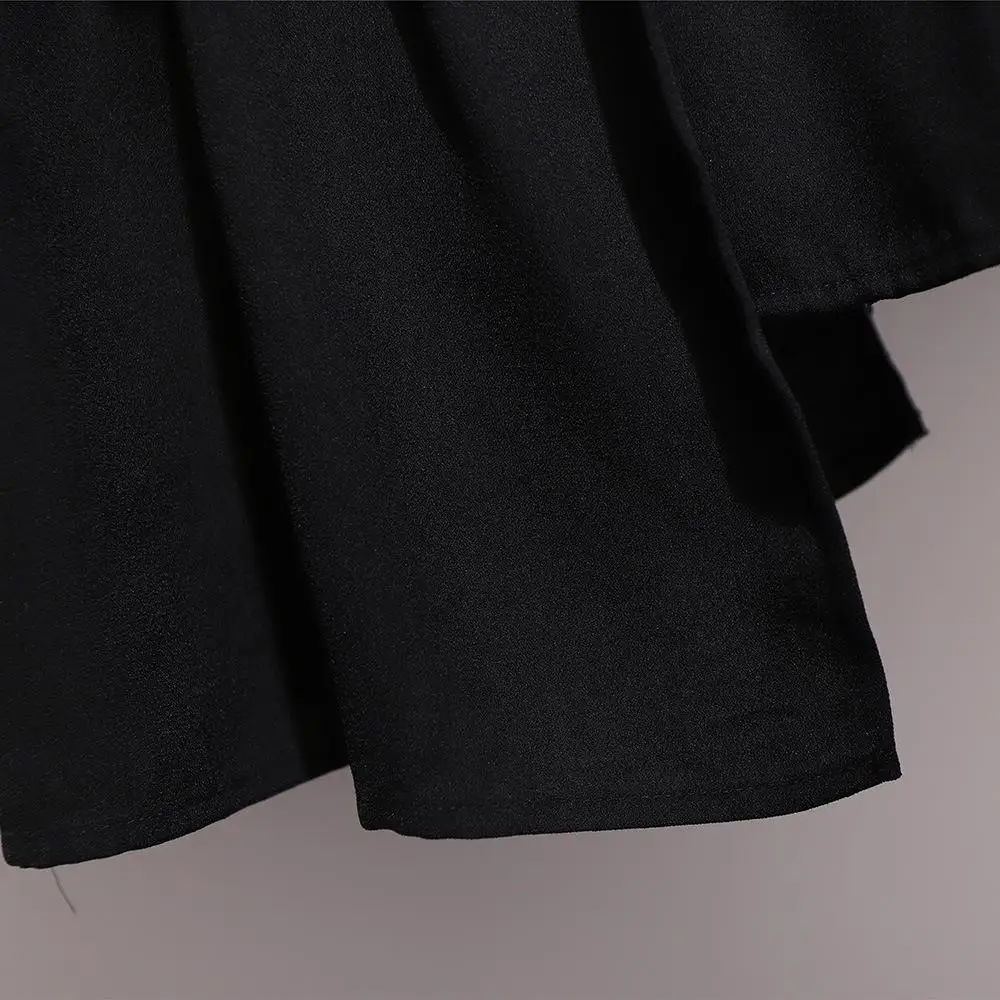 Plius dydis moterų Suknelė 2020 M. Pavasarį, Rudenį nereguliarus retro prarasti ilgomis rankovėmis Vestidos Black Didelis Dydis Moterų Atsitiktinis Suknelės 6XL