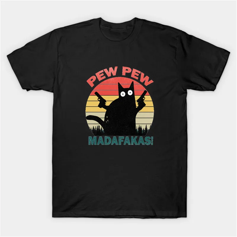 PEW PEW madakafas T-shirt moterims, naujas vasaros cool gyvūnų trumparankoviai atsitiktinis black marškinėliai spausdinami viršūnes grafinis tees moterims
