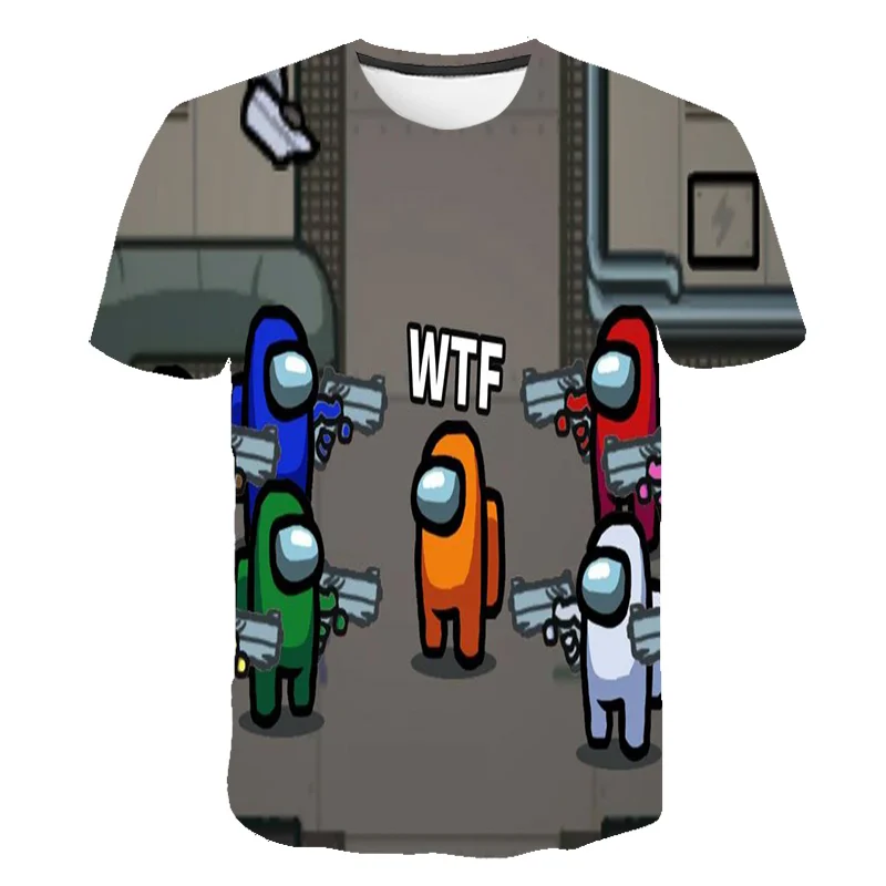 Kawaii Naują Žaidimą iš Mūsų, Marškinėliai Vaikams 2020 Juokinga Vasarą Cartoon T-shirt Impostor Tees Kostiumas 3D Kūdikių Berniukų Drabužiai Grafinis Viršūnės