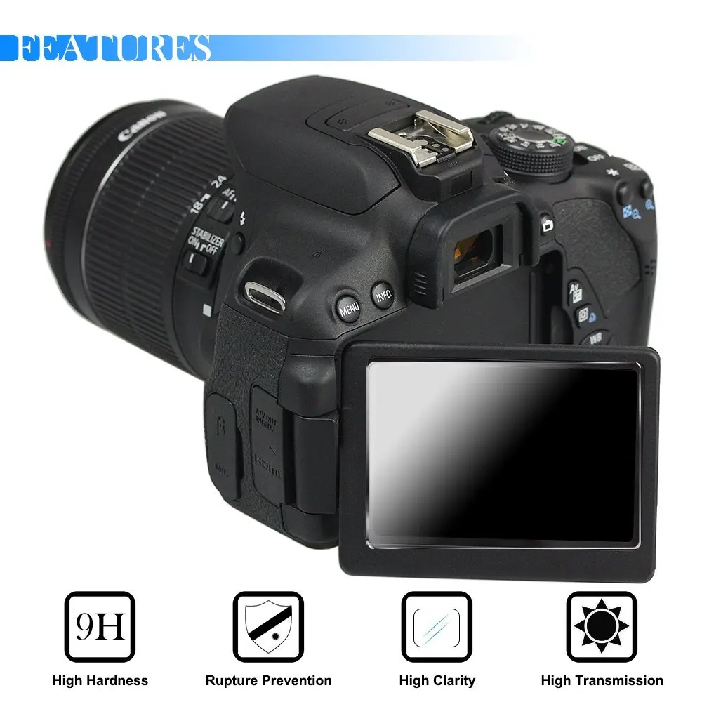 2VNT Kamera, Originalus 9H Kamera Grūdintas Stiklas LCD Screen Protector for Nikon D7200 D7100 D810 D800 D850 D500 D600 D610 Fotoaparatas