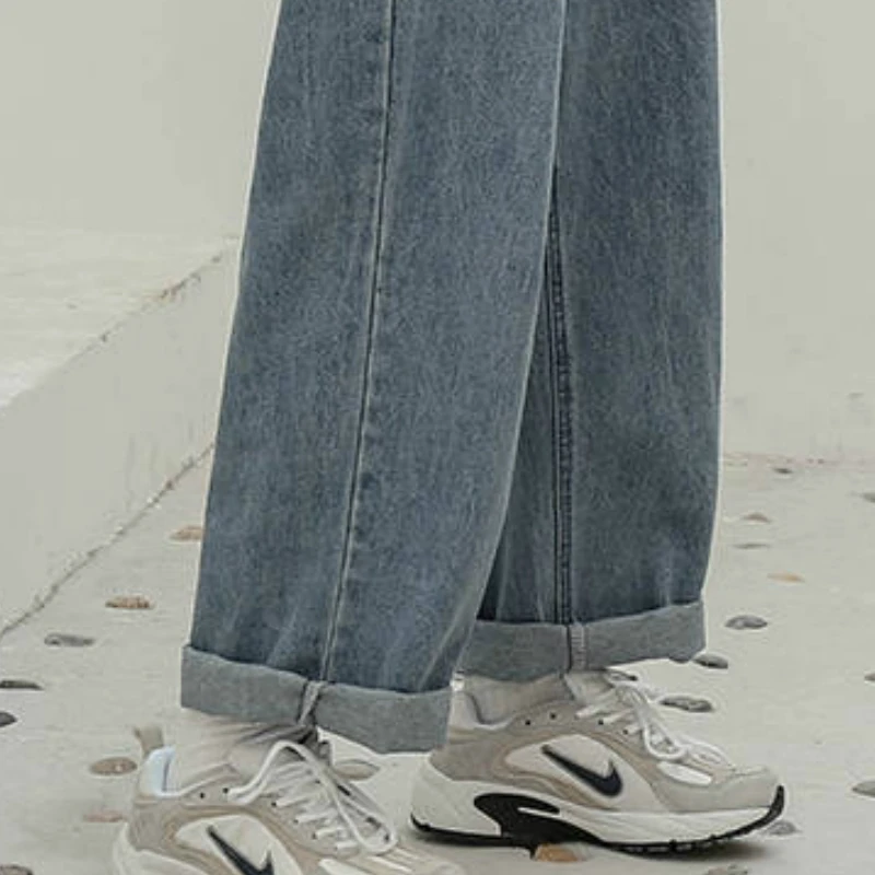 Džinsai Moterims Pavasario Prarasti 2XL Tiesiai Kulkšnies ilgis Studentų korėjiečių stiliaus Streetwear Džinsinio Kietas Moterų Visų rungtynių Mados Atsitiktinis