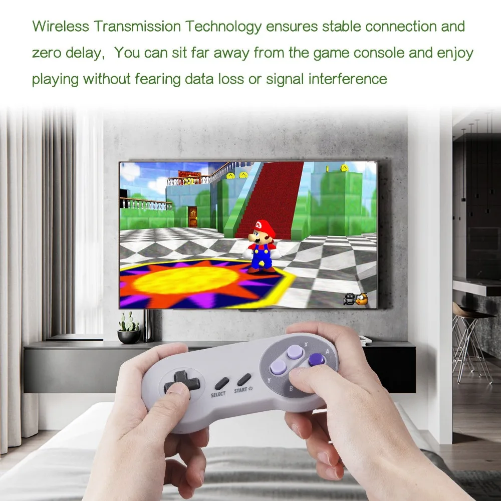 Wireless Gamepad 2.4 GHz žaidimų valdiklis SNES USB joypad kreiptuką Konsolės, nuotolinio forNintendo 