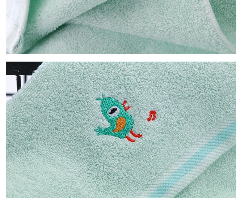 Medvilnės vaikai rankšluostį Mielas animacinių filmų siuvinėjimo seilių rankšluostį Kūdikiui nusiplaukite veidą rankšluosčiu Darželio nosinė