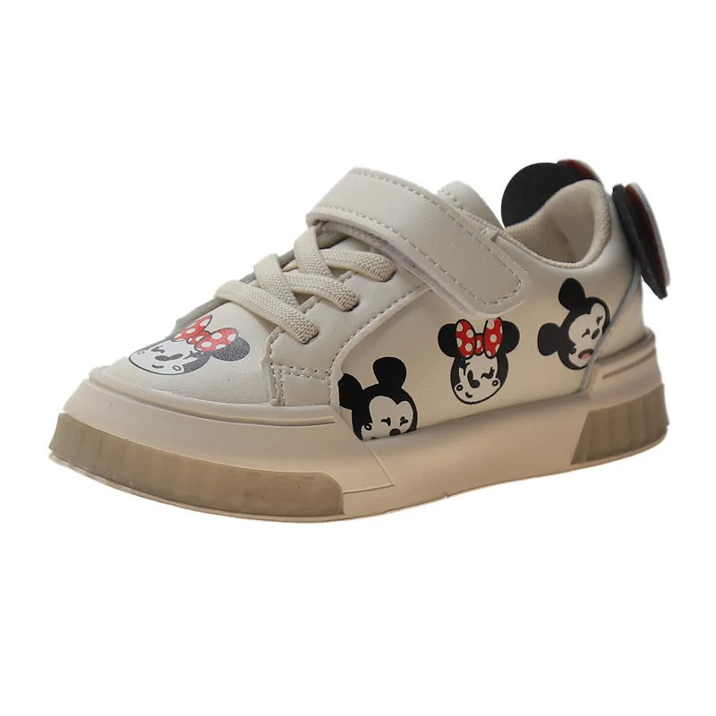 Diseny vaikams, Cartoon Mickey Mouse minkšti laisvalaikio bateliai mergaitėms Minnie minkšta šviesa batai es dydis 21-25