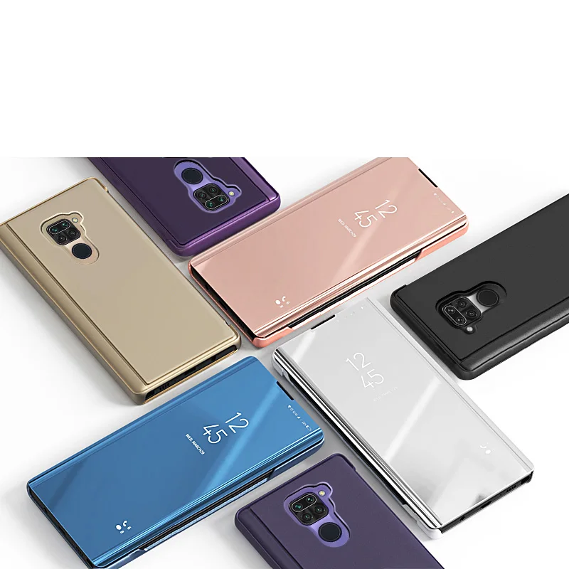 Už Xiaomi POCO X3 NFC Mi Ultra 10 Telefono dėklas Prabangus Veidrodis, Flip Odinis Telefono dėklas, skirtas Xiaomi Mi 10T Pro Mažai M3 Padengti Coque