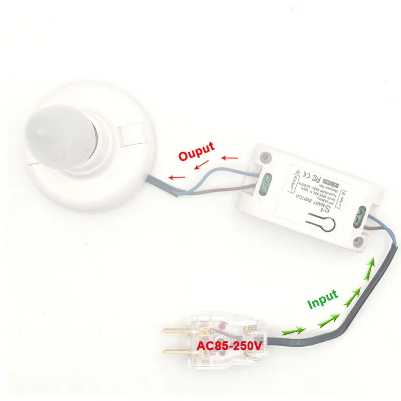 LED/Šviesos/ventiliatorius lempos jungiklis valdytojas ragana mygtukas 433Mhz Universalus Belaidis AC 220V 10Amp 1CH RF Relay Imtuvas Siųstuvas
