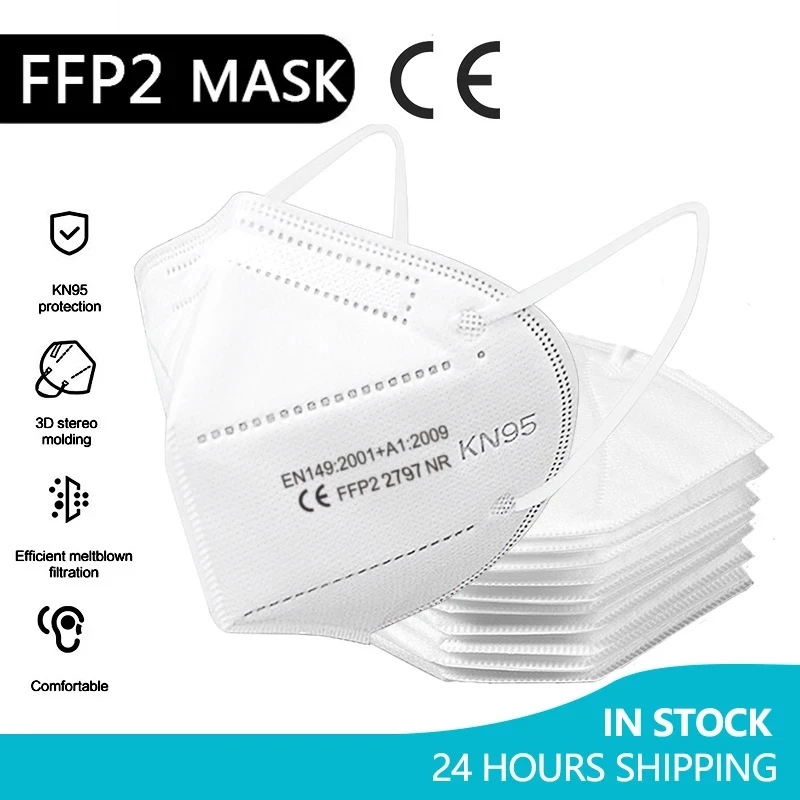 50/100vnt Burnos kaukę ffp2 kn95mask daugkartinio naudojimo patvirtintas higienos kaukės daugkartinio naudojimo veido kaukė ffp2 5 sluoksniu masque маска fpp2 kaukė