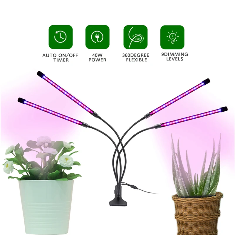 PATIMATE LED Grow Light USB Fito Lempos Visą Spektrą Fitolampy Su Kontrolės Augalai, Sodinukai, Gėlių, Patalpų Fitolamp Augti Lauke