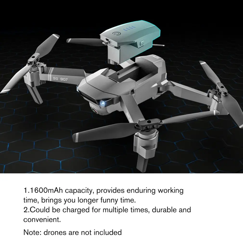 Drone Baterija Atsarginė Baterija Keičiamos Ličio Baterijos 7.4 V 1600 Mah LI PO Baterija SG907 Drone RC Sraigtasparnis