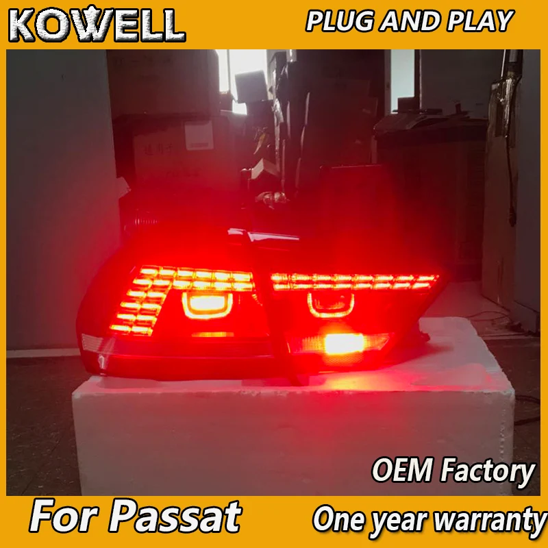 Automobilio Stilius Naujų VW MUMS Passat B7 užpakalinis žibintas 2012 2013 Passat LED galinis žibintas DRL+Posūkio Signalo+Stabdžiu+Atvirkštinės