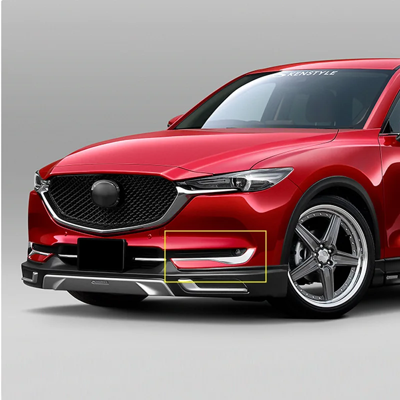Priedai Mazda CX 5 CX5 KF 2017 2018 2019 2020 Priekiniai Rūko Žibinto Apdaila Lipdukas ABS Chrome