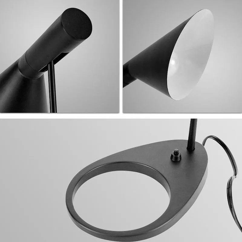 Nordic Dizainas Arne Jacobsenas Stalas Žibintai LED E27 Geležies Meno Pramonės stalinės Lempos Meno Dekoro Namai, Miegamojo Lovos Livng Kambario Studijos