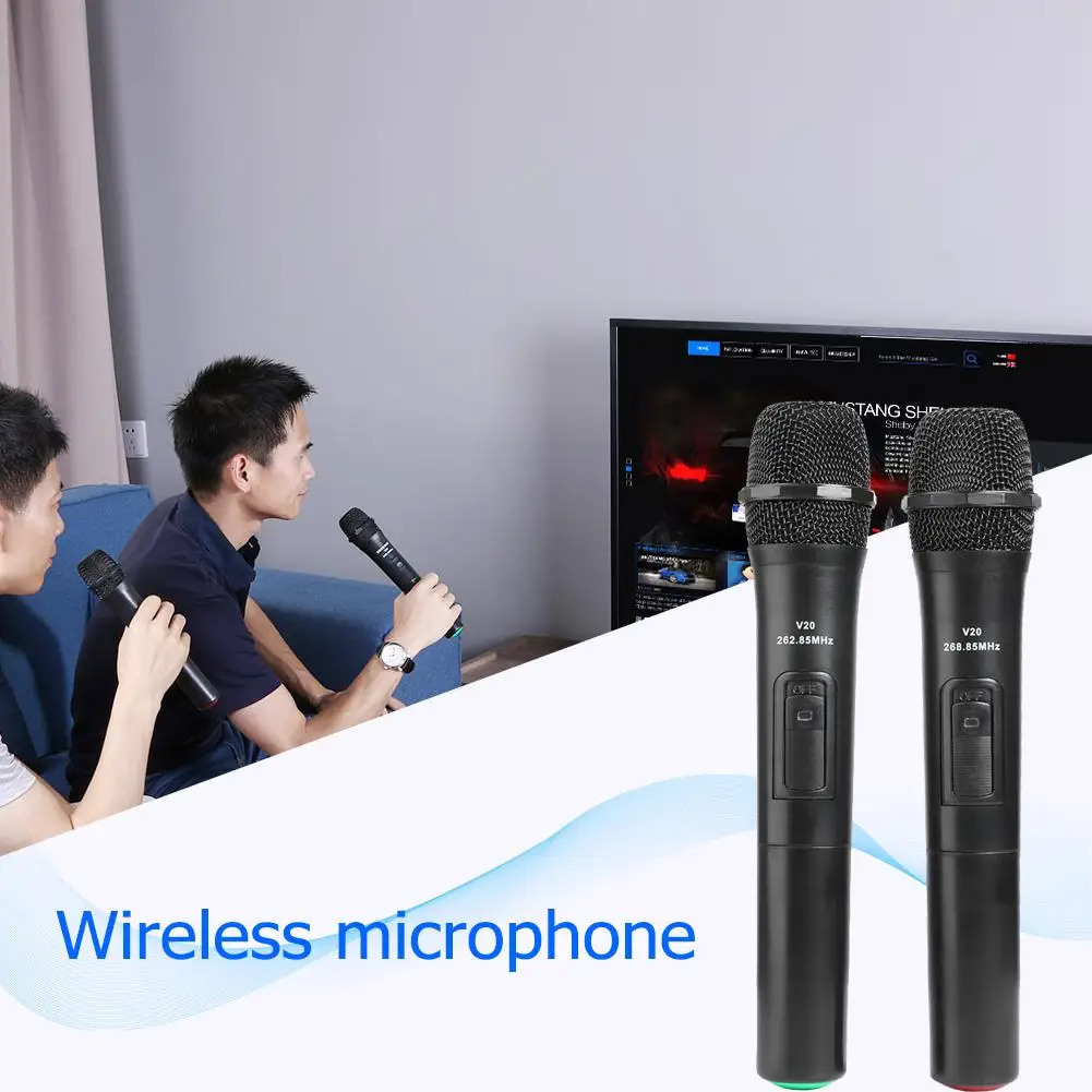 2vnt Smart Wireless Handheld Microphone Mic su USB Imtuvas Karaoke Kalbos Garsiakalbis