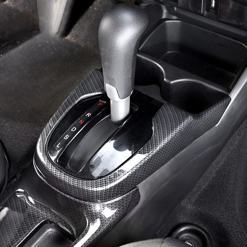 Honda FIT DŽIAZO 2016 ABS Anglies Pluošto Automobilio pavarų perjungimo svirties rankena, rėmas skydelio dangtelį apdaila priedai 1pcs