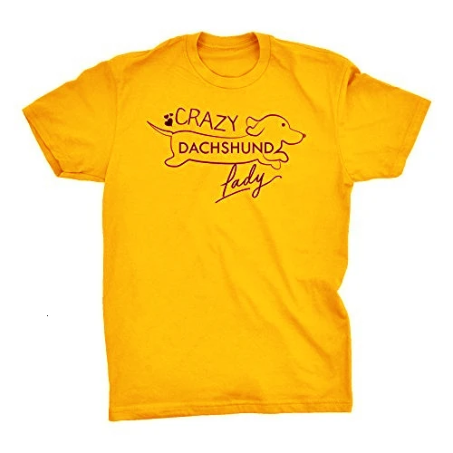 Crazy Takso Lady Mielas grafinis Weenie Šuo Cool Trumpas Rankovės estetinės tumblr šūkis mama mergaitė dovana Viršūnes grunge T-Shirt - L073