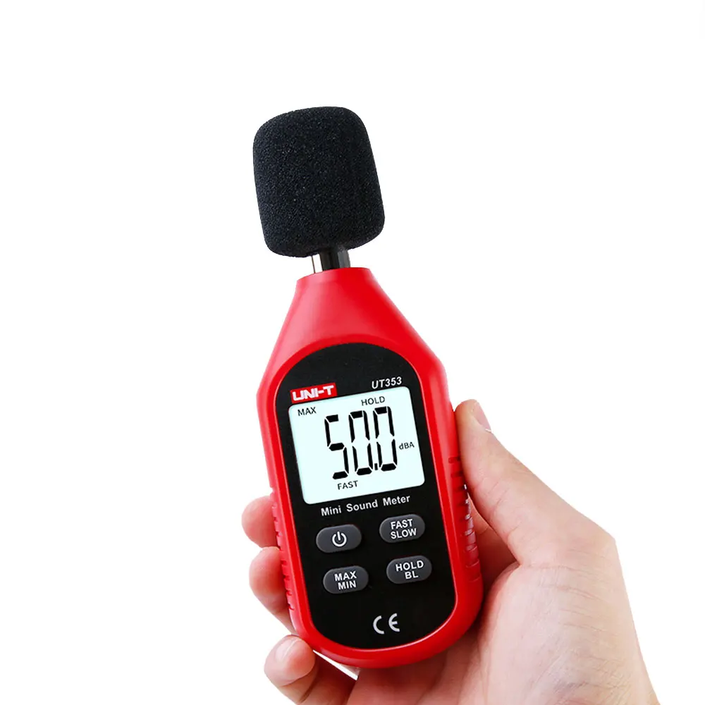 VIENETO mini skaitmeninis triukšmo matuoklis UT353 garso lygio matuoklis decibelų aptikimo aplinkos garso monitoringas 30-130dB
