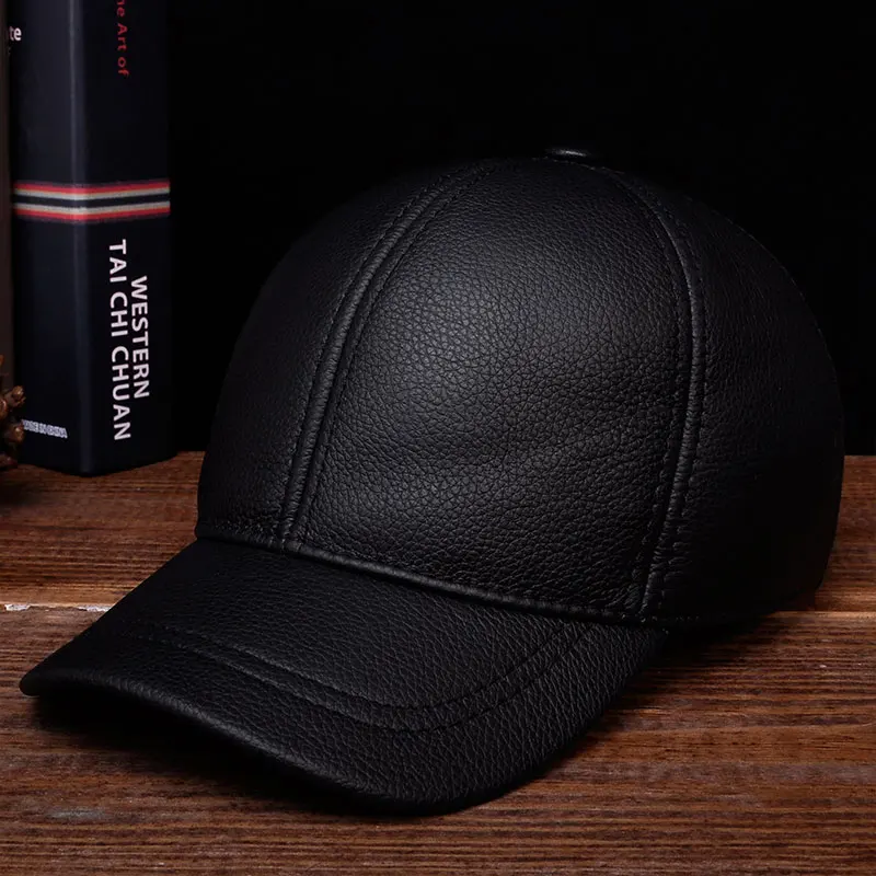 HL130 2020 Vyrų originali odinė beisbolo kepurė hat nauja stiliaus pavasarį naują stiliaus žiemą rusijos šiltas viena kailio kepurės skrybėlės