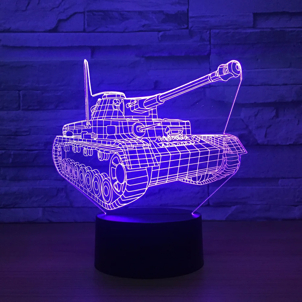 Cool 3d Bakas Naktį Šviesos Jutiklinį Jungiklį 7 Spalvų Keitimas LED Stalo Lempa Visual USB Nakties Žiburiai, Namų Dekoro Vaikams, Žaislas Naujas Dovana